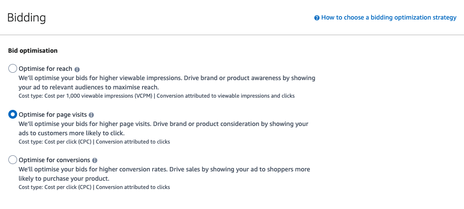 Bid Optimization Strategies