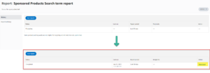 Sponsored Products Search Term Report