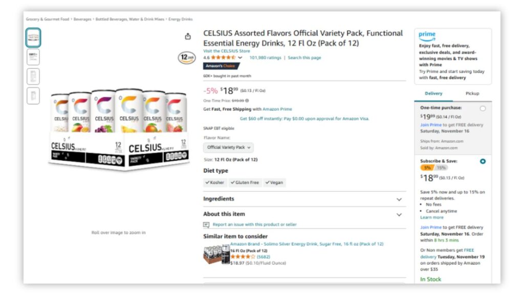 Best selling products on amazon - celsius