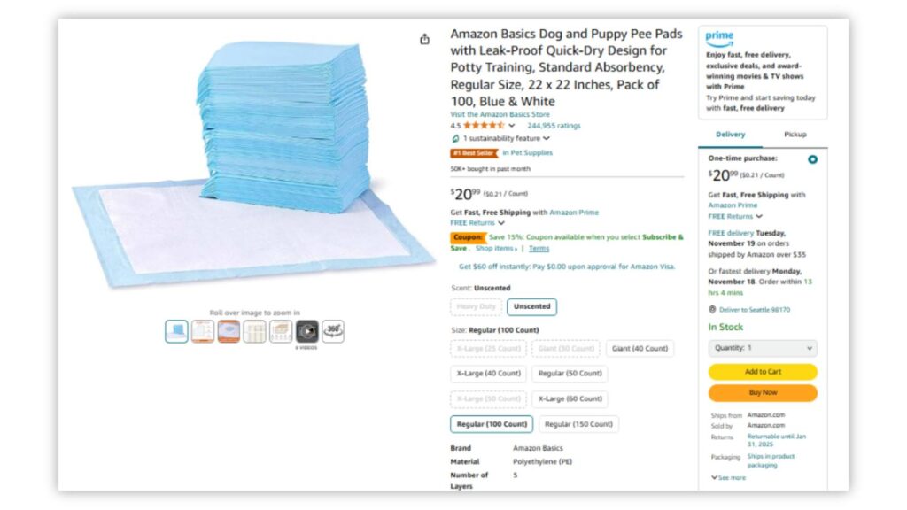 Best selling products on amazon - amazon basics dog and puppy