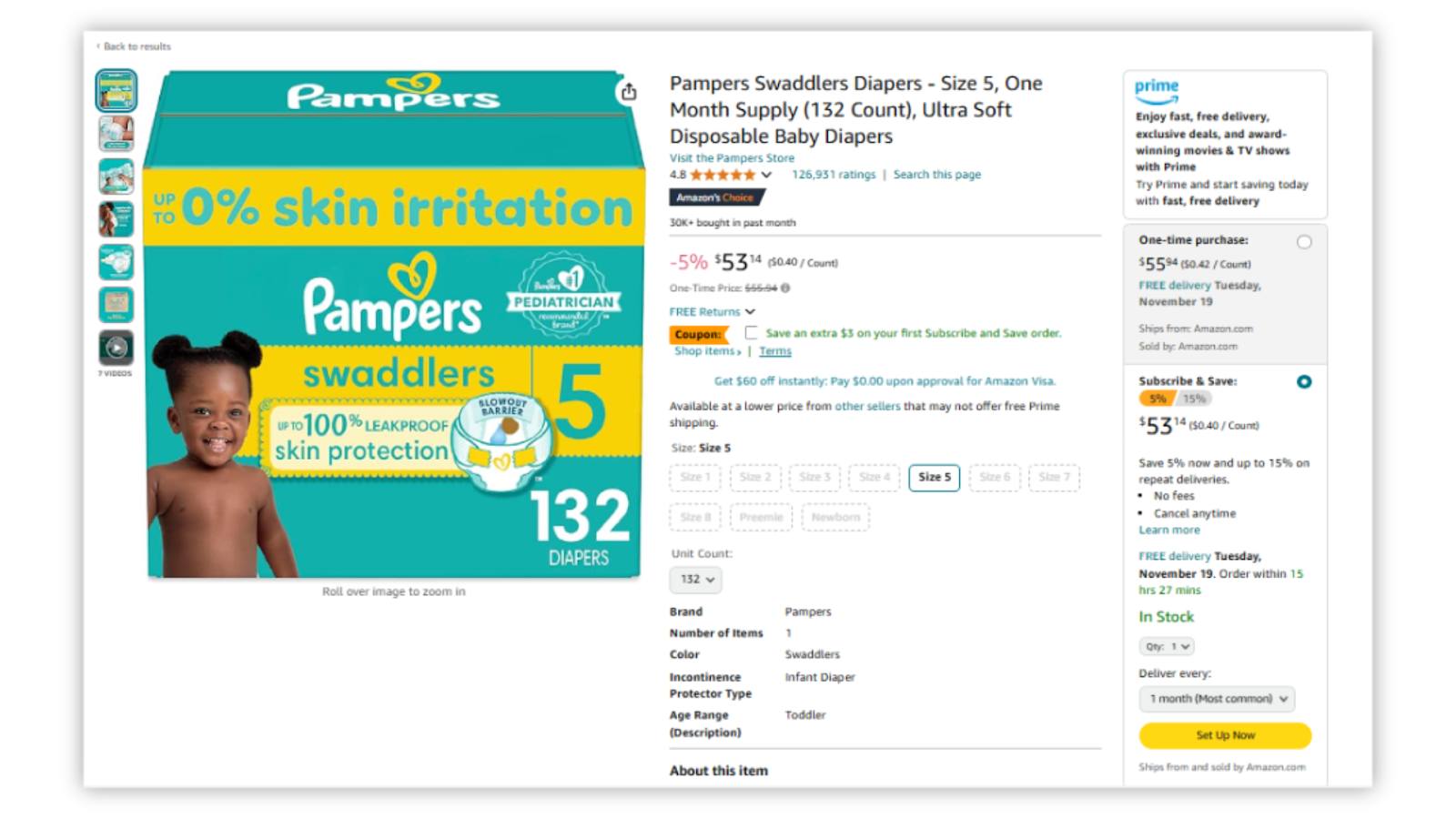 Best selling products on amazon - pampers