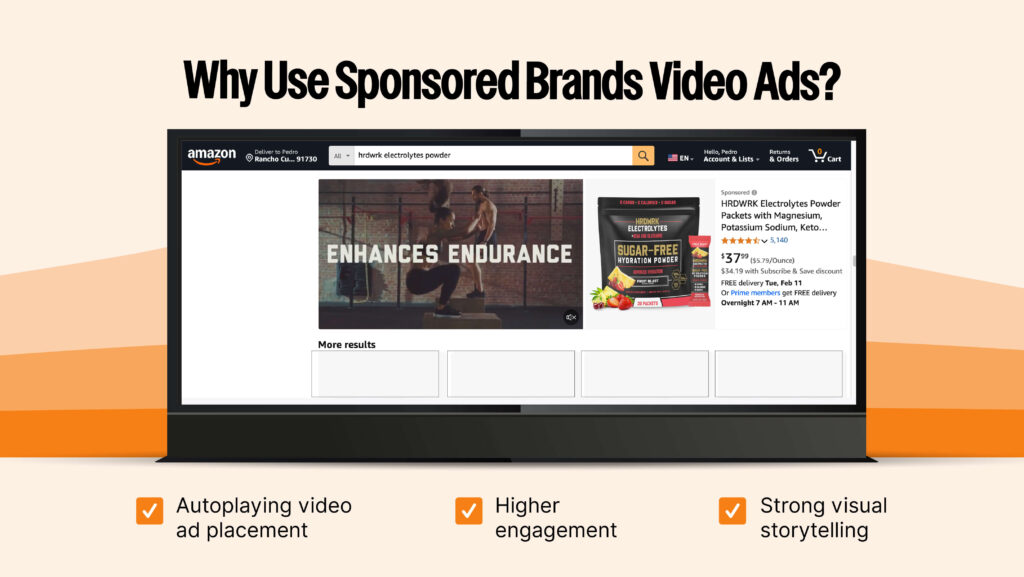 Engaging video ads appearing in search results Drives high engagement and conversions Focused on product storytelling