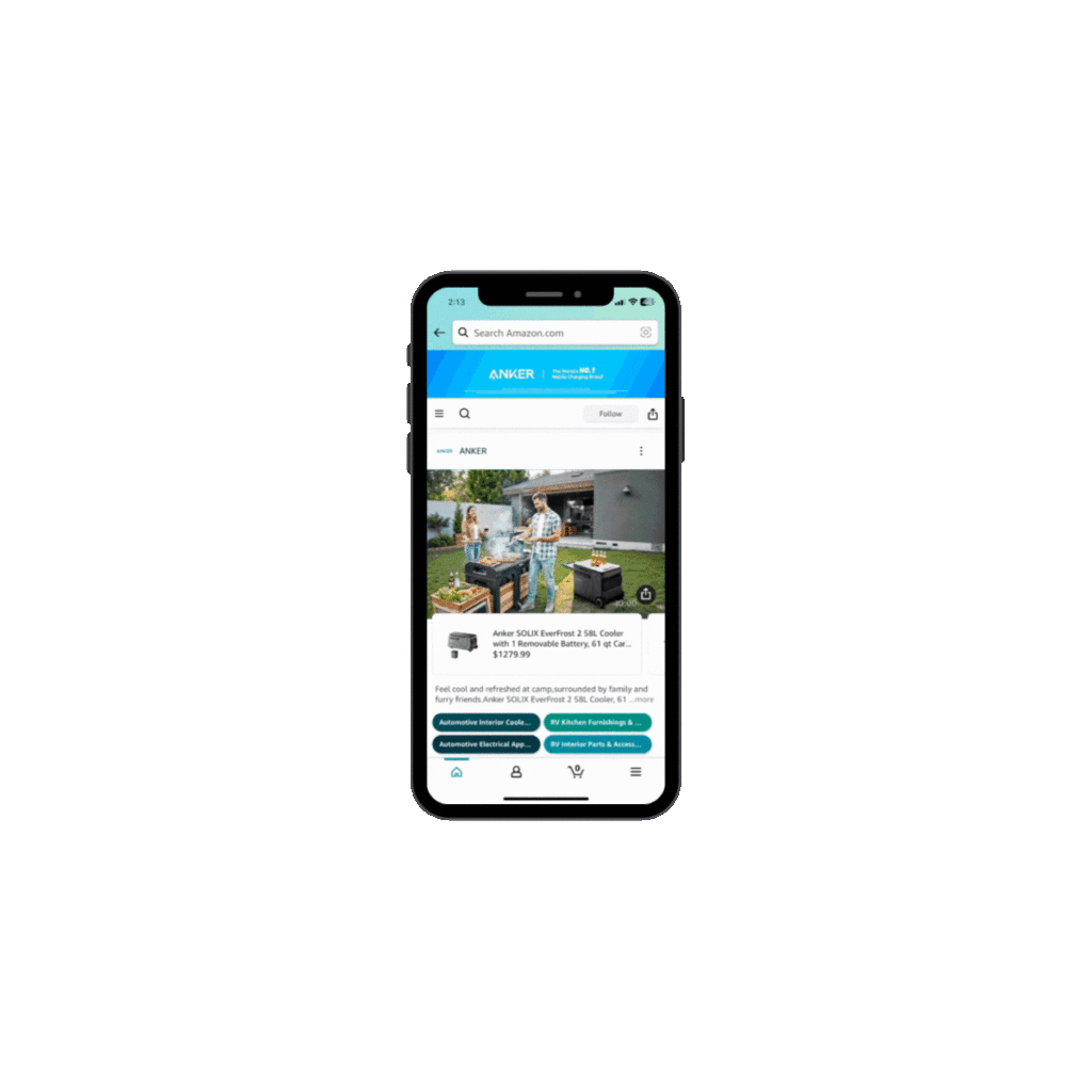 Amazon Posts Scrolling