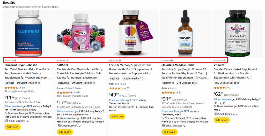 Sponsored Products Ads